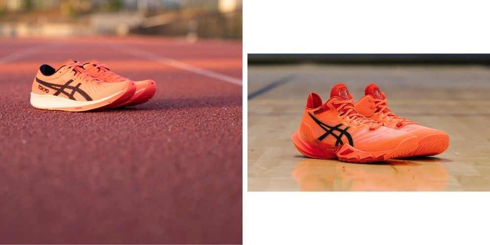 ASICS的長距離跑鞋METARACER和排球鞋METARISE