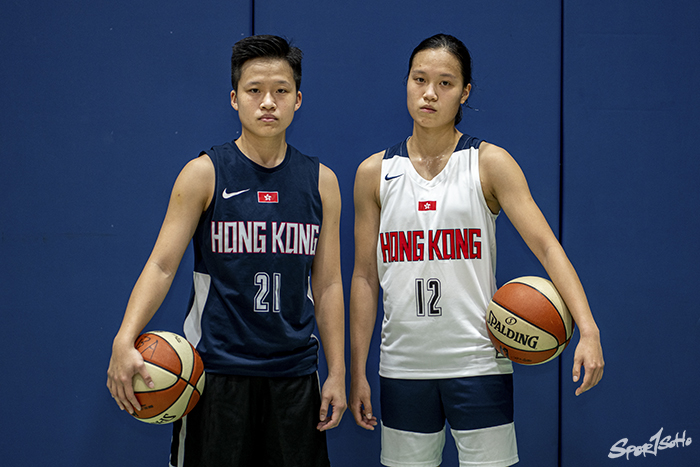香港女子籃球員李祉均與同門師妹陳欣汶