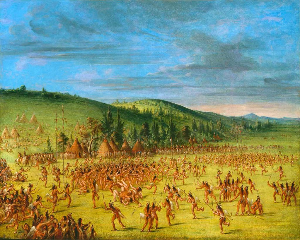Indian Ball Game by George Catlin (courtesy Smithsonian American Art Museum)