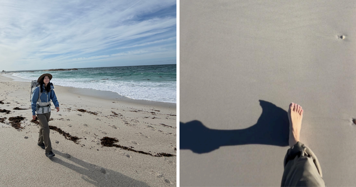 Walking on the beach