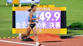 【第十五屆全國運動會】謝俊賢姚潔貞完成田徑10000米賽事